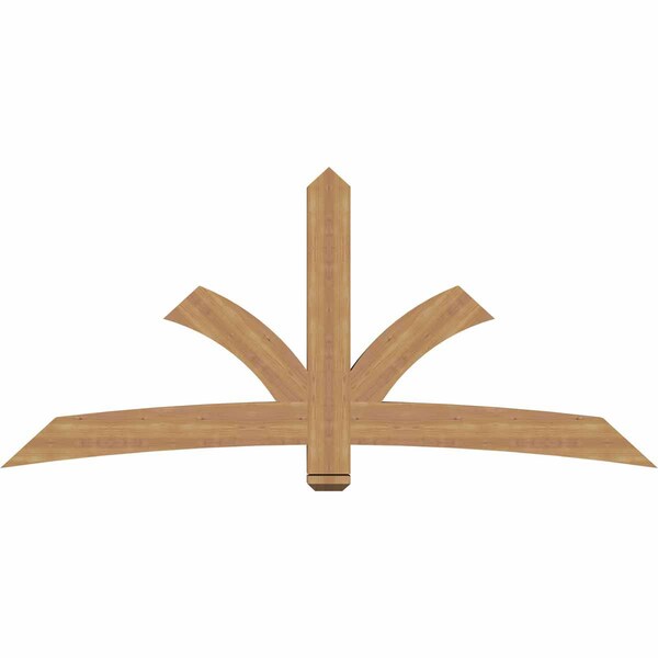 Ekena Millwork Davenport Timber Gable Bracket, Western Red Cedar, 84"W x 38"H x 3 1/2"D x 5 1/2"F, 11/12 Pitch GBW084X38X0406DAV00SWR - main